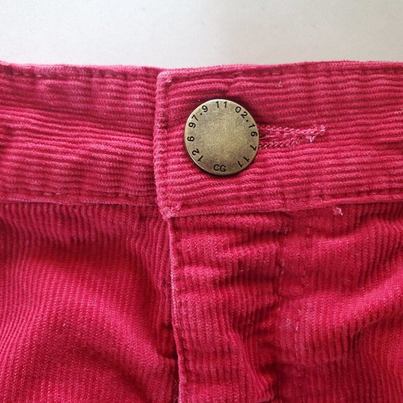 Current Elliot Charlotte Gainsbourg red corduroy shorts, sz 28 - Picture 5 of 6